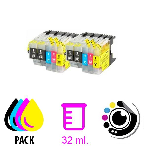 Compatibile Cartuccia Pacchetto 10 x Brother LC1220XL / LC1240XL / LC1280XL