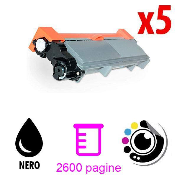 Compatibile Toner Pacchetto 5 Brother TN2320 / TN2310 Nero