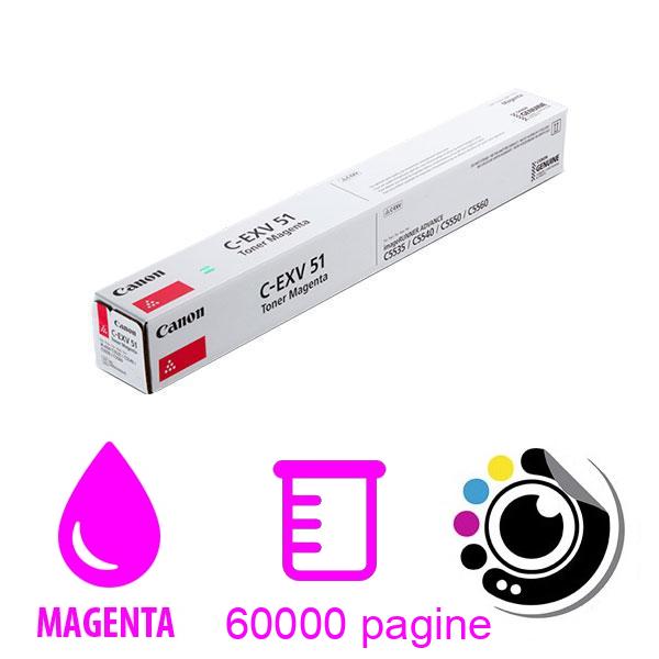 Toner Originale Canon C-EXV51 Magenta 0483C002