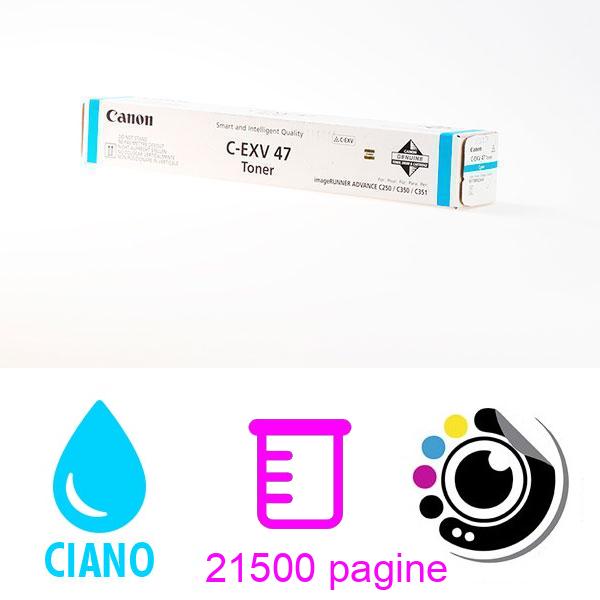 Toner Originale Canon C-EXV47 Ciano 8517B002