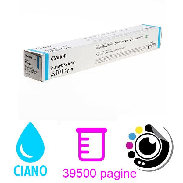 Toner Originale Canon T01 Ciano 8067B001