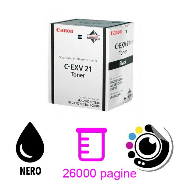 Toner Originale Canon C-EXV21 Nero 0452B002