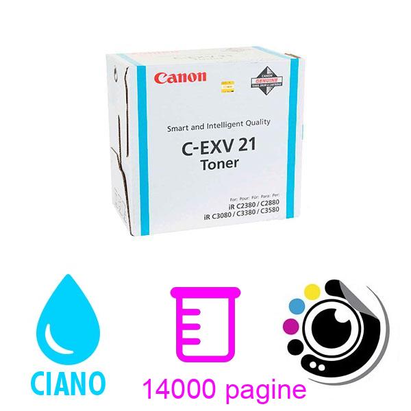 Toner Originale Canon C-EXV21 Ciano 0453B002
