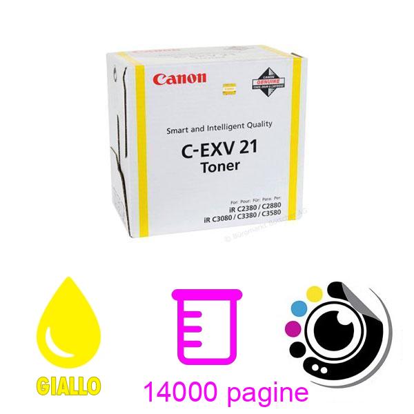 Toner Originale Canon C-EXV21 Giallo 0455B002