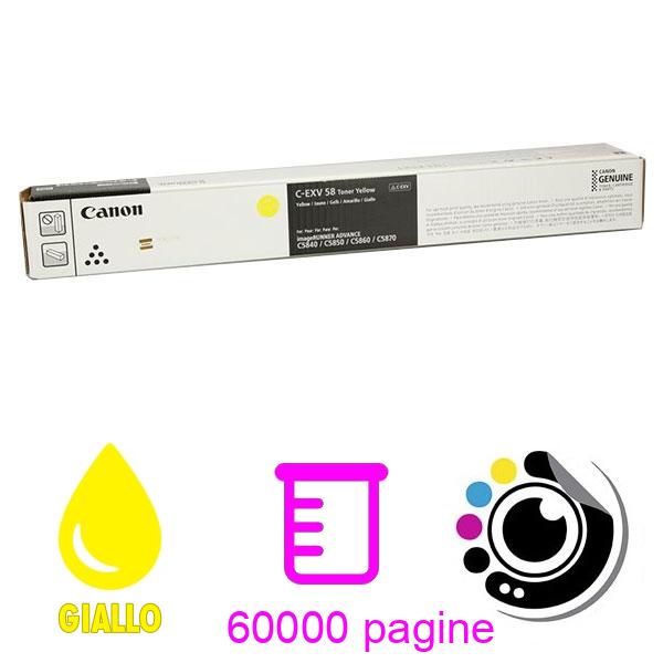 Toner Originale Canon C-EXV58 Giallo