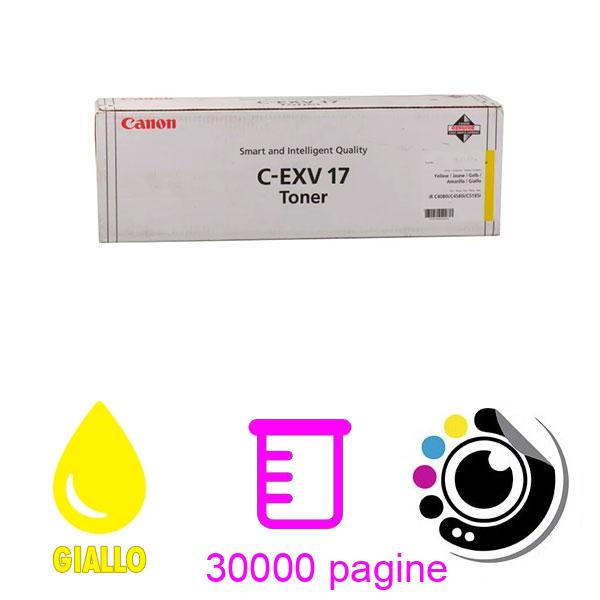 Toner Originale Canon C-EXV17 Giallo 0259B002