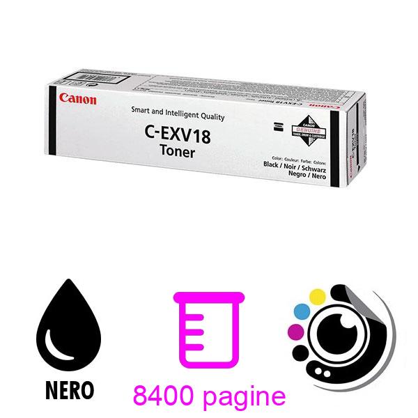Toner Originale Canon C-EXV18 Nero 0386B002
