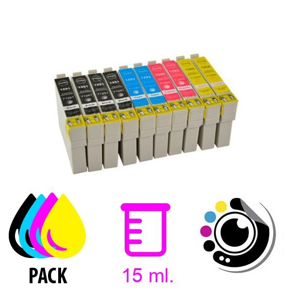 Compatibile Cartuccia Pacchetto 10 x Epson T1291/2/3/4