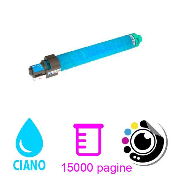 Compatibile Toner Ricoh Aficio MP-C2500 / MP-C3000 Ciano 888643 MPC2500 / MPC3000