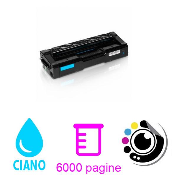 Compatibile Toner Ricoh Aficio SP-C231 / SP-C232 / SP-C242 / SP-C310 / SP-C311 / SP-C312 / SP-C320 Ciano 406480