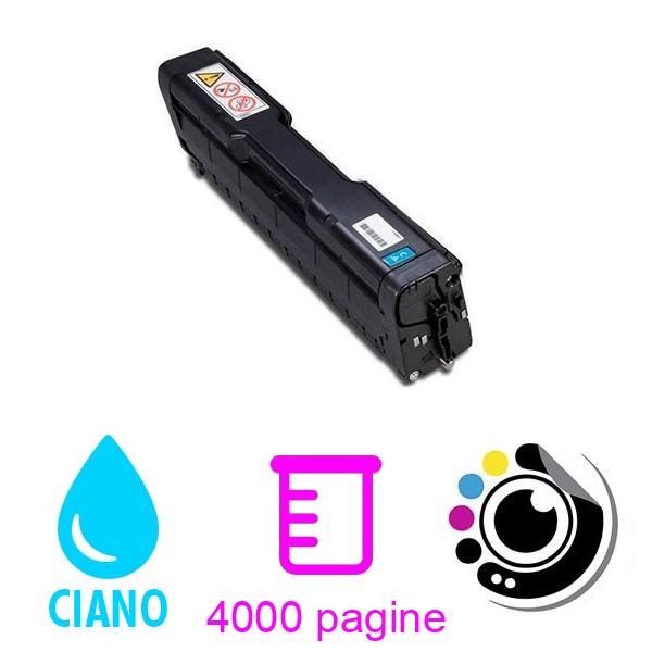 Toner compatibile Ricoh Aficio SP-C252 / SP-C262 Ciano 407717 / 407532 SPC252 / SPC262