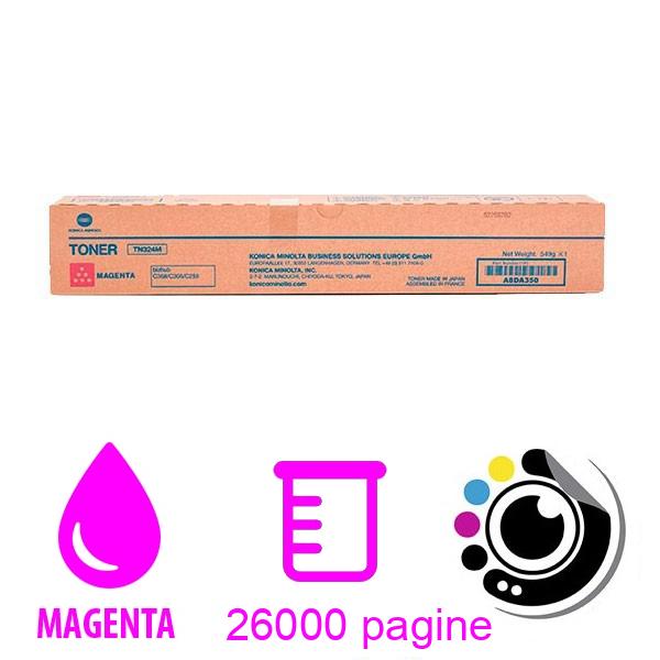 Toner Originale Konica Minolta Bizhub C258 / C308 / C368 Magenta A8DA350 / TN-324M / TN324