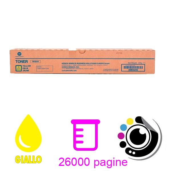 Toner Originale Konica Minolta Bizhub C258 / C308 / C368 Giallo A8DA250 / TN-324Y / TN324