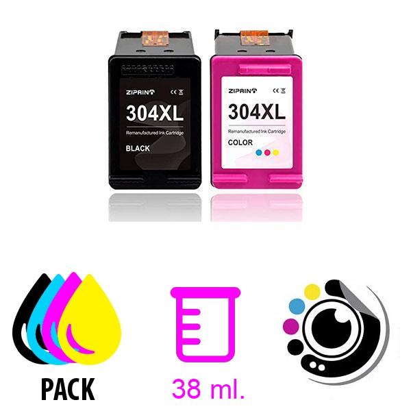 2 Compatibili Cartucce HP 304XL V3 N9K08AE / N9K07AE