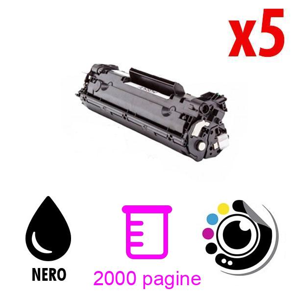 Compatibile Toner Pacchetto x5 HP CE285A Nero 85A