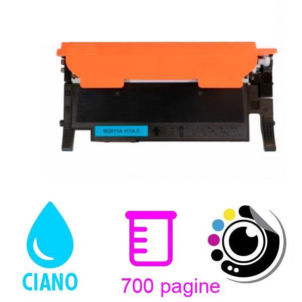 Compatibile Toner HP W2071A / 117A Ciano con Chip