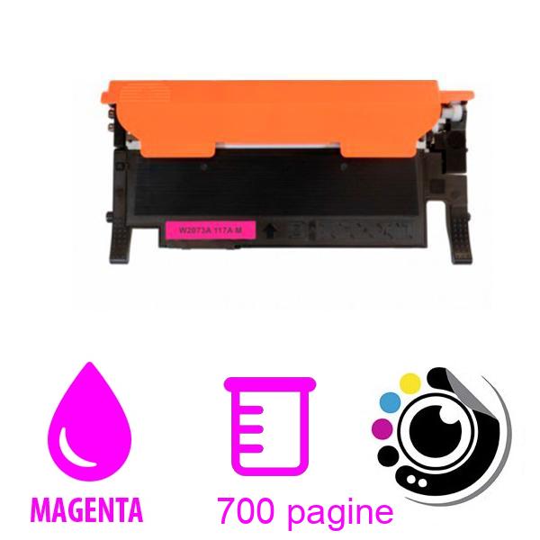 Compatibile Toner HP W2073A / 117A Magenta con Chip