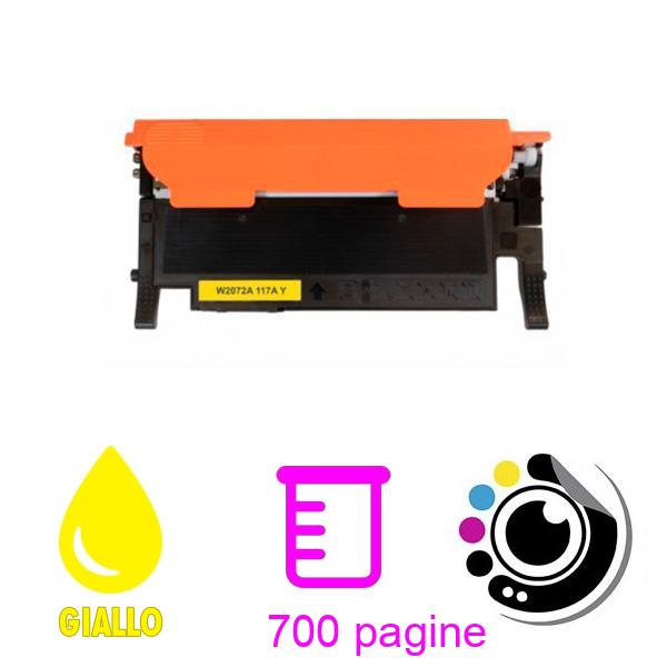 Compatibile Toner HP W2072A / 117A Giallo con Chip