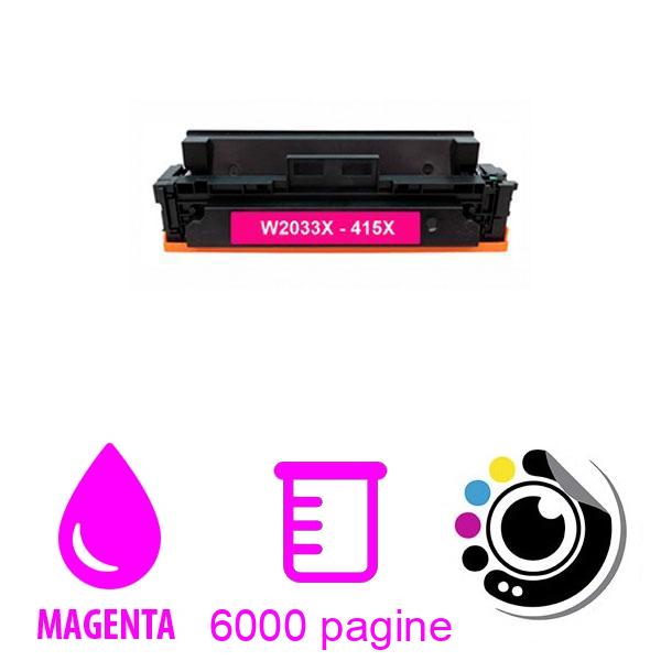 Compatibile Toner HP W2033X/ Canon 055 Magenta 415X Con Chip