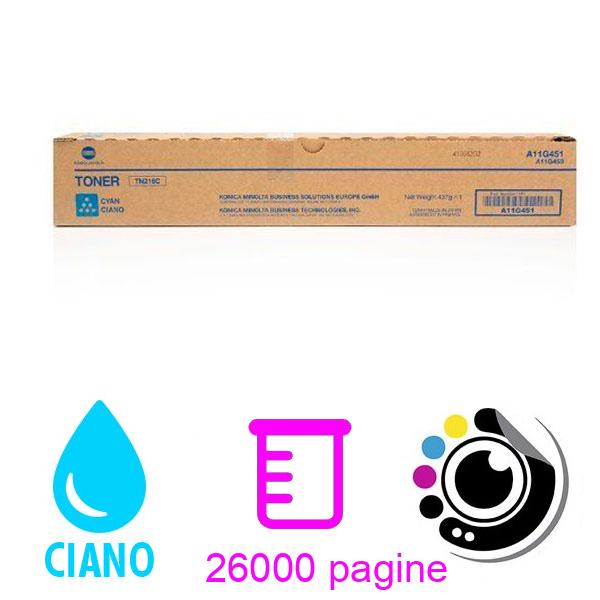 Toner Originale Konica C220 / C280 Ciano A11G451 TN-216 / TN216