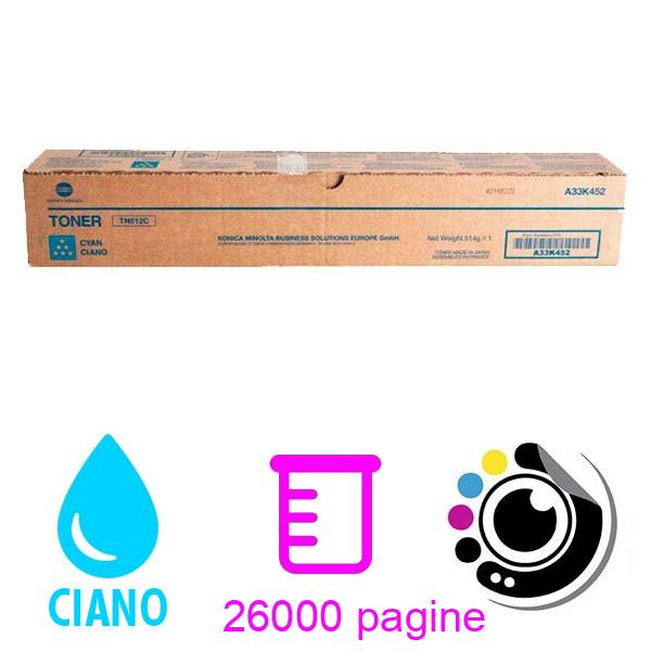 Toner Originale Konica Minolta Bizhub C454 / C554 Ciano A33K452 / TN-512C / TN512