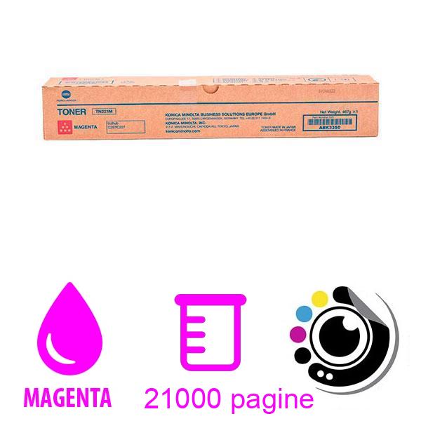 Toner Originale Konica Minolta Bizhub C227 / C267 / C287 Magenta TN-221M / A8K3350 / TN221