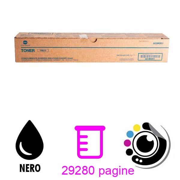 Toner Originale Konica Minolta Bizhub 454E / 554E TN513 A33K051
