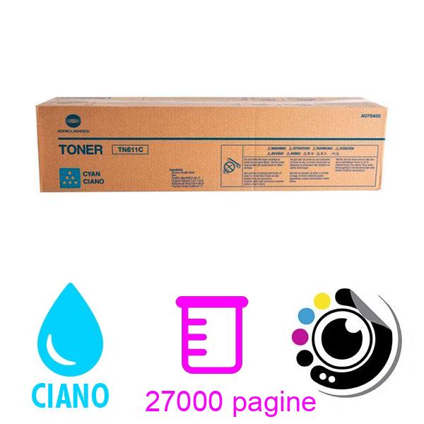 Toner Originale Konica Minolta TN611 Ciano