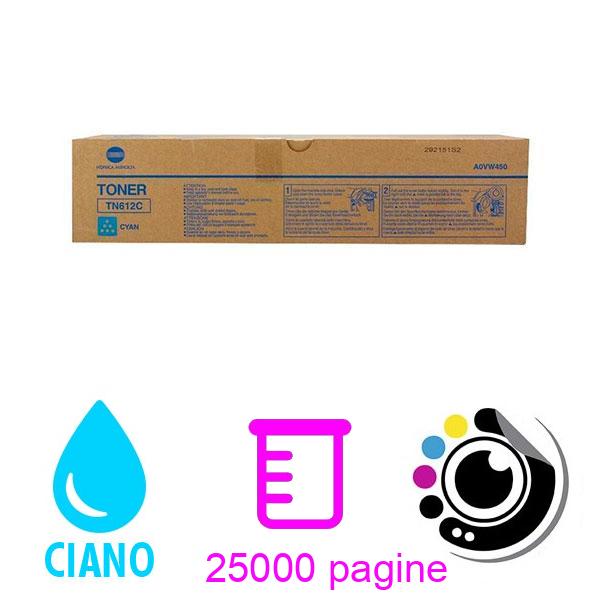 Toner Originale Konica Minolta TN612 Ciano A0VW450