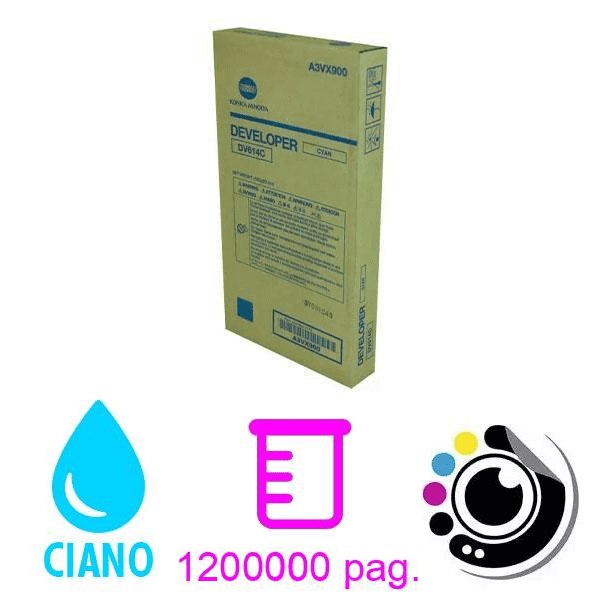 Sviluppatore Originale Konica Minolta DV-614C Ciano (A3VX900)