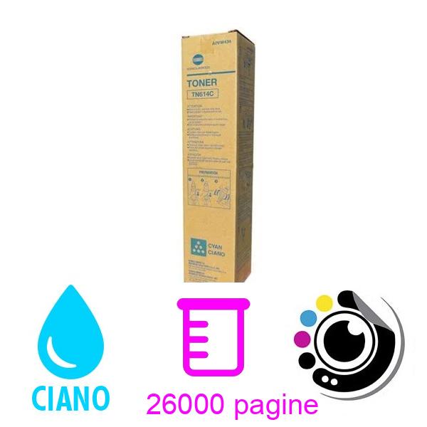 Toner Originale Konica Minolta TN614 Cyan A0VW454