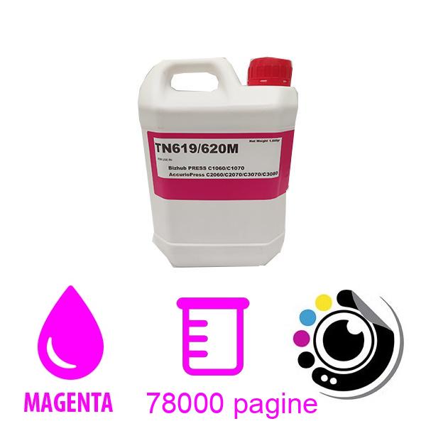 Bottiglia di polvere Konica Minolta TN619/TN620 Magenta A3VX353/A3VX351