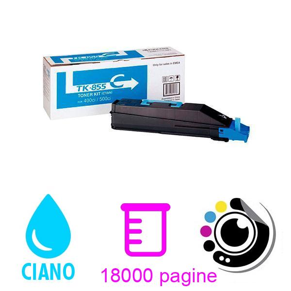 Compatibile Toner Kyocera TK855 Ciano 1T02H7CEU0 TK-855