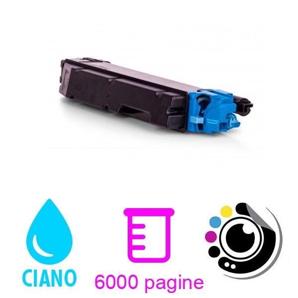 Toner compatibile Kyocera TK5270 Ciano 1T02TVCNL0 / TK-5270C