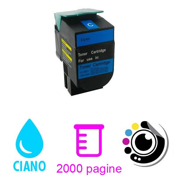 Compatibile Toner Lexmark C540N / C544DN / X544N Ciano C540H1CG