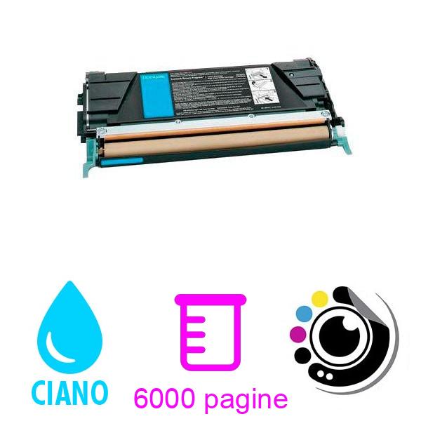 Toner compatibile C734A1CG Lexmark C734 / C736 / X738 Ciano
