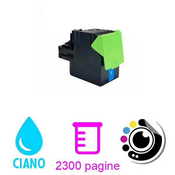 Toner Compatibile Lexmark CS317 / CS417 / CX317 / CX417 Ciano 71B20C0