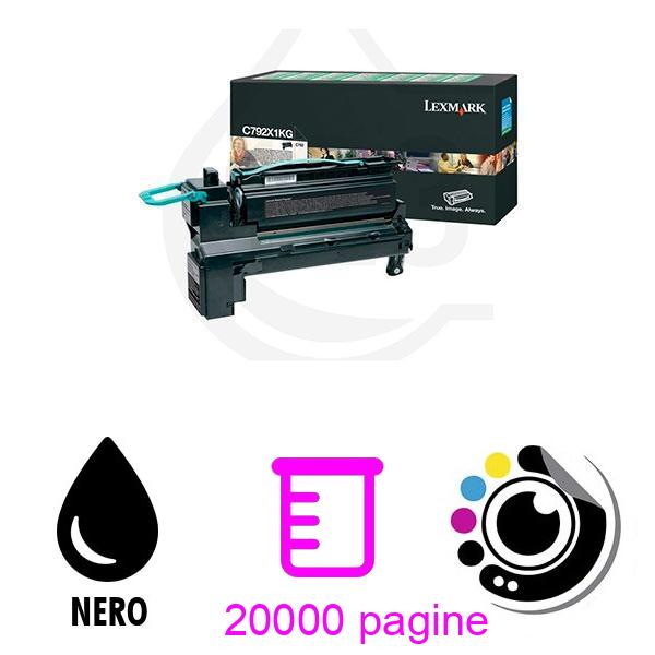 Toner Originale Lexmark C792X1KG Nero