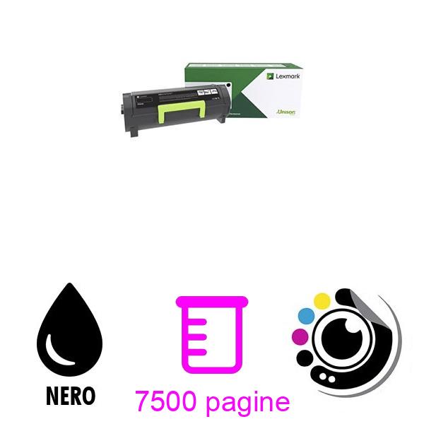 Originale Toner Lexmark MS725 MS821 MS822 MS823 MS825 MS826 MX721 MX722 MX822 MX826 (58D2H0E) Nero