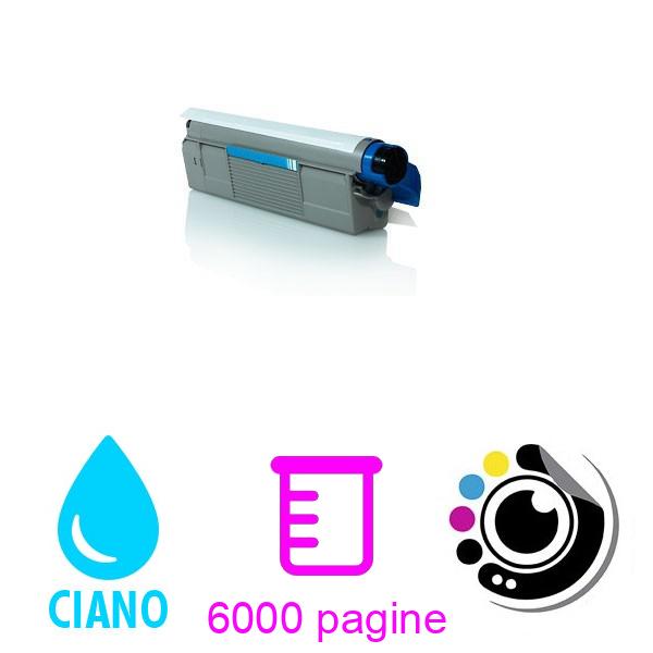 Toner compatibile OKI C8600 / C8800 Ciano 43487711