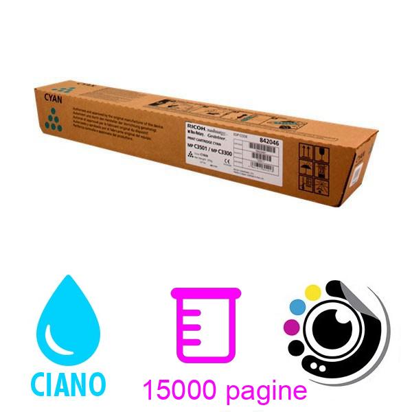 Toner Originale Ricoh MP-C2800/C3300/c3001/c3501 Ciano 841127