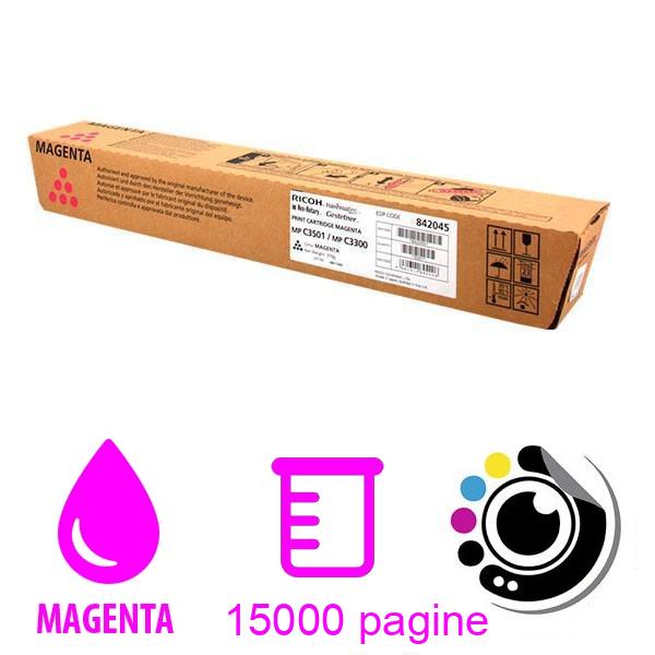 Toner Originale Ricoh MP-C2800/C3300/c3001/c3501 Magenta 841126