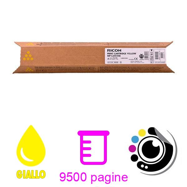 Toner Originale Ricoh Aficio MP-C2051 / MP-C2551 Giallo 842062 / 841507