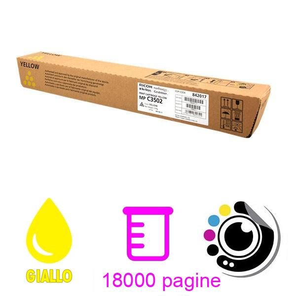 Toner Originale Ricoh Aficio MP-C3002 / MP-C3502 Giallo 841652 MPC3002 / MPC3502