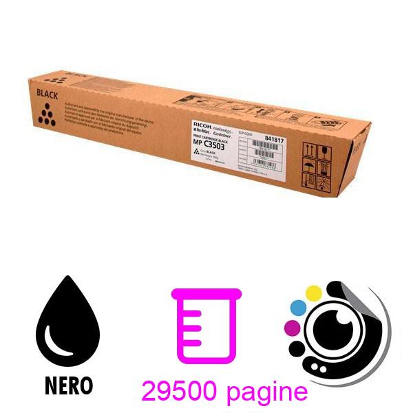 Toner Originale Ricoh Aficio MP-C3003 / MP-C3503 / MP-C3004 / MP-C3504 / MP-C4504 / MP-C5504 / MP-C6004 - 841817 Nero