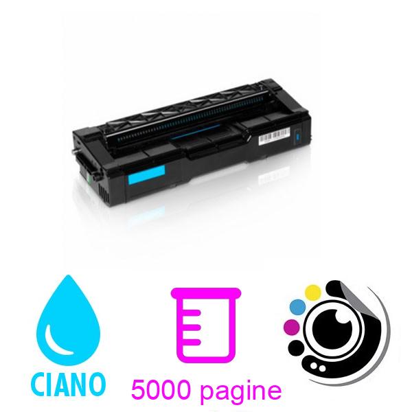 Compatibile Toner Ricoh Aficio SP-C340 / SP-C341 Ciano 407900 SPC340 / SPC341