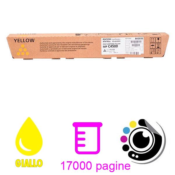 Toner Originale Ricoh Aficio MP-C3500 / MP-C4500 Giallo 884931 / 888609