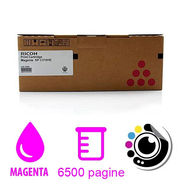 Toner Originale Ricoh aficio sp-c310he Magenta 406481