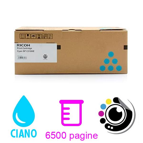 Toner Originale Ricoh aficio sp-c310he Ciano 406480