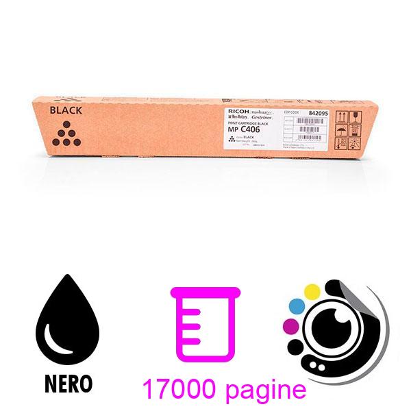 Toner Originale Ricoh MP C306 / MP C406 Nero
